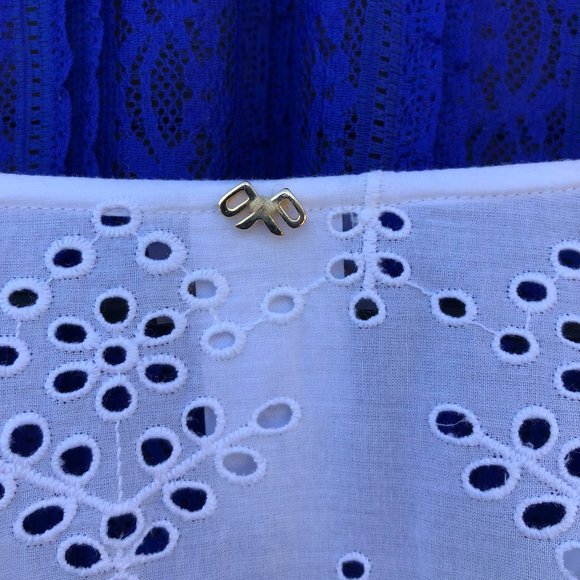 SOLD!! NWT PILYQ White Swim Coverup- Eyelet and Pom Pom Details- XS/S - Picture 4 of 6